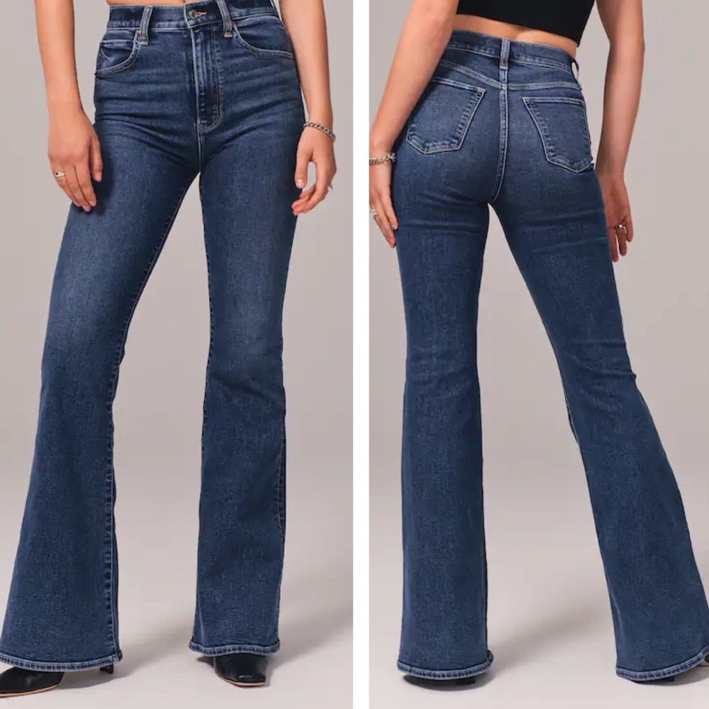 NWT Abercrombie & Fitch High Rise The Vintage Flare Jeans Size 25
